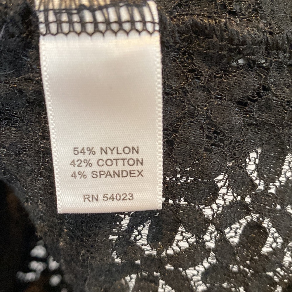 Banana Republic stretch floral lace short sleeve top black size XS - Picture 9 of 12